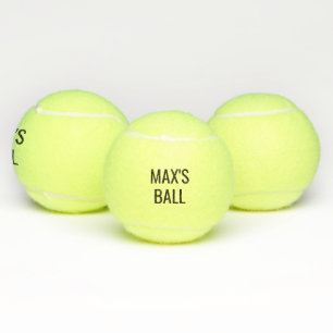 De naam van je hond is gepersonaliseerd tennisbal tennisballen
