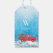 De naam van je kind is Red Truck van Santa Cadeaulabel (Voorkant)