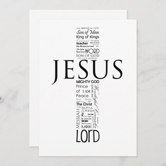 De naam van Jezus Feestdagenkaart (Voorkant / Achterkant)
