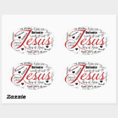 De naam van Jezus Ovale Sticker (Vel)
