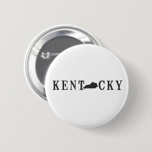De Naam van Kentucky met Staat Gevormde Brief Ronde Button 5,7 Cm