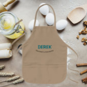 De naam van oma's kleine helperjongen kinder schort