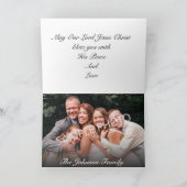 De naam van ons God Jezus Christus Foto Wenskaart Kaart (Binnen)