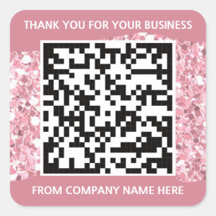 De Naam van QRCode van de douane QRCode Dank u Roo Vierkante Sticker