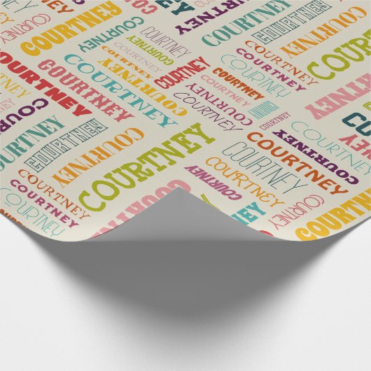 De naam van uw (gemiddelde lengte) is hier alles o cadeaupapier (Hoek)