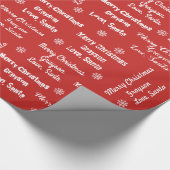 De naam van uw kind op rood pakpapier van de Kerst (Hoek)