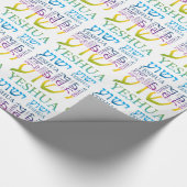 De naam van Yeshua in het Hebreeuws en het Engels  Cadeaupapier (Hoek)