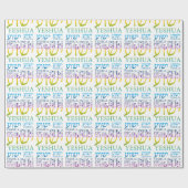 De naam van Yeshua in het Hebreeuws en het Engels  Cadeaupapier (Vlak)