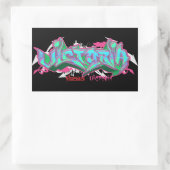 De naam Victoria in graffiti Rechthoekige Sticker (Tas)