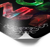 De naam Zoe - naam in lichten (foto) Foto Afdruk (Hoek)