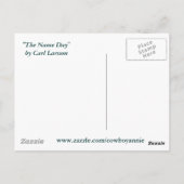 De naamdag door Carl Larsson Briefkaart (Achterkant)