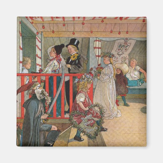 De naamdag door Carl Larsson Magneet (Voorkant)