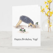 De naar beneden-onder ogen zien-Hond van de Yoga Kaart (Gele Bloem)