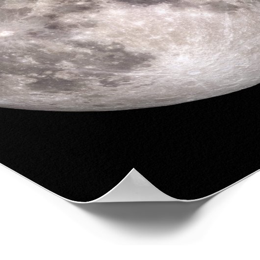 De naaste kant van de maan (landschap) poster (Hoek)