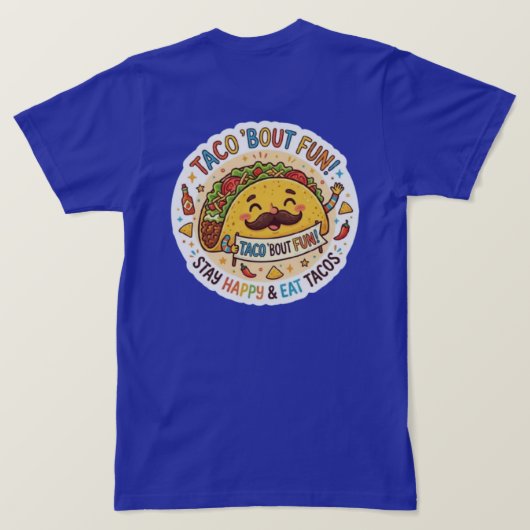 De "Nacho Average Taco" Grappige Grafische T-shirt (Design achterkant)