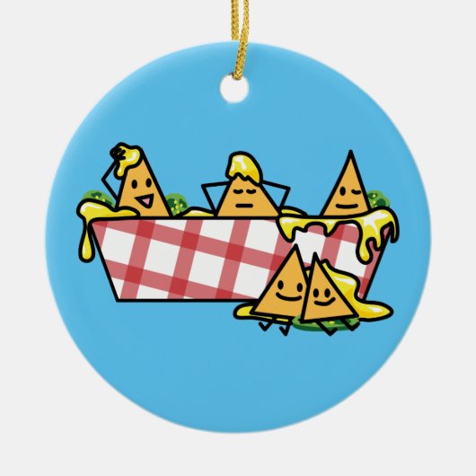 De Nachos Gesmolten spaanders van de tortilla van Keramisch Ornament (Voorkant)