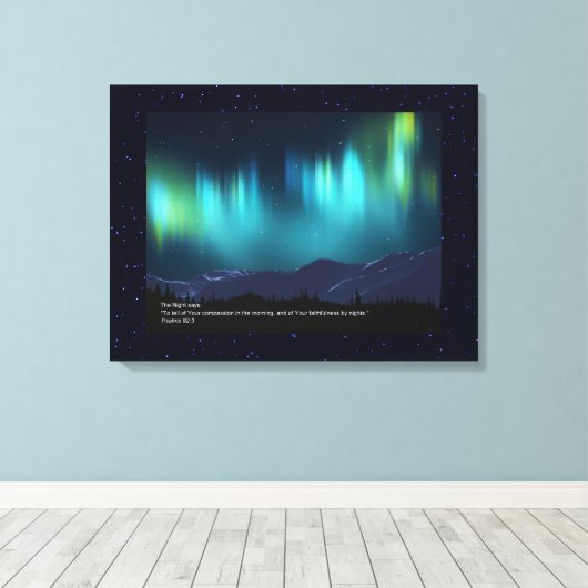 De nacht canvas afdruk (Insitu (Houten vloer))