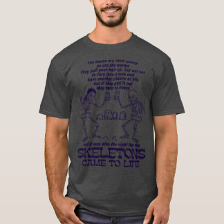 De nacht dat de skeletten tot leven kwamen t-shirt