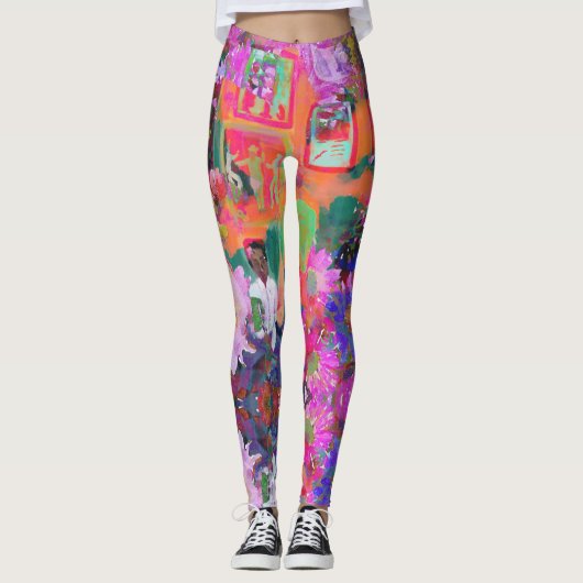 De nacht die ze leerde voor dansse leggings (Voorkant)