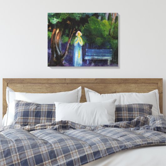 De nacht door Aksel Johannessen Canvas Afdruk (Insitu (Slaapkamer))