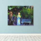 De nacht door Aksel Johannessen Canvas Afdruk (Insitu (Houten vloer))