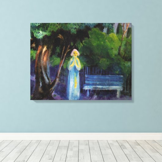 De nacht door Aksel Johannessen Canvas Afdruk (Insitu (Houten vloer))