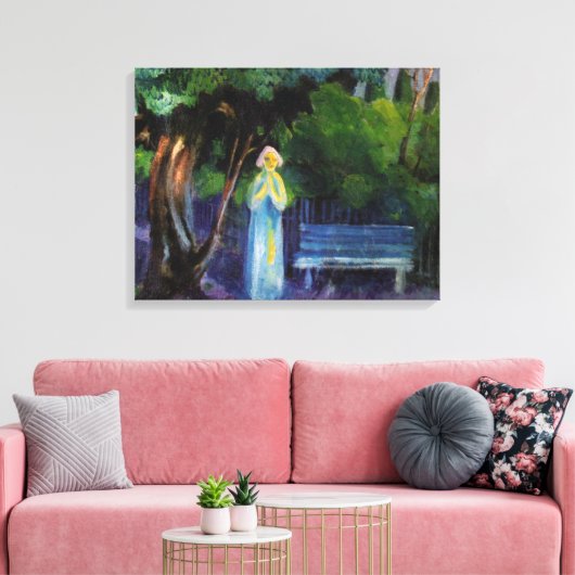 De nacht door Aksel Johannessen Canvas Afdruk (Insitu (Woonkamer))