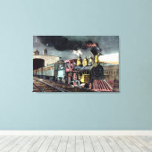 De nacht drukt uit: het begin canvas afdruk (Insitu (Houten vloer))