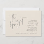 De nacht ervoor, de huwelijksrepetitie kaart (Voorkant)