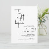 De nacht ervoor, de huwelijksrepetitie kaart (Staand voorkant)