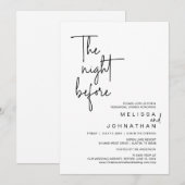 De nacht ervoor, de huwelijksrepetitie kaart (Voorkant / Achterkant)