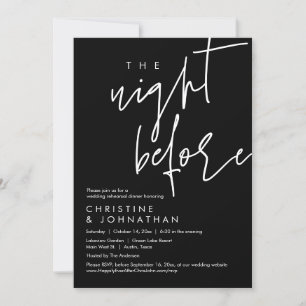 De nacht ervoor, de huwelijksrepetitie kaart