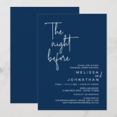 De nacht ervoor, de huwelijksrepetitie kaart (Voorkant / Achterkant)