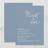 De nacht ervoor, de huwelijksrepetitie kaart (Voorkant / Achterkant)