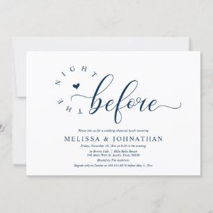 De nacht ervoor, de huwelijksrepetitie kaart