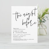 De nacht ervoor, de huwelijksrepetitie kaart (Staand voorkant)