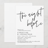 De nacht ervoor, de huwelijksrepetitie kaart (Voorkant / Achterkant)