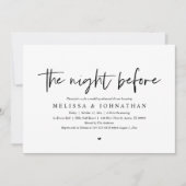 De nacht ervoor, de huwelijksrepetitie kaart (Voorkant)