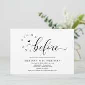 De nacht ervoor, de huwelijksrepetitie kaart (Staand voorkant)