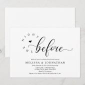 De nacht ervoor, de huwelijksrepetitie kaart (Voorkant / Achterkant)