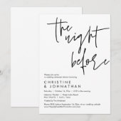 De nacht ervoor, de huwelijksrepetitie kaart (Voorkant / Achterkant)