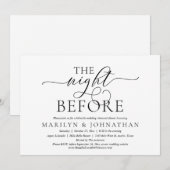 De nacht ervoor, de huwelijksrepetitie kaart (Voorkant / Achterkant)