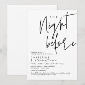 De nacht ervoor, de huwelijksrepetitie kaart (Voorkant / Achterkant)