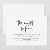 De nacht ervoor, de huwelijksrepetitie kaart (Voorkant / Achterkant)