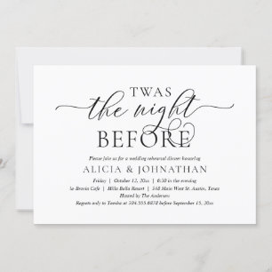 De nacht ervoor, de moderne repetitie van de bruil kaart