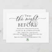 De nacht ervoor, de moderne repetitie van de bruil kaart (Voorkant / Achterkant)