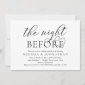 De nacht ervoor, de moderne repetitie van de bruil kaart (Voorkant)