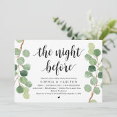 De nacht ervoor, Greenery, Rehearsal Dinner Kaart (Staand voorkant)