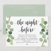 De nacht ervoor, Greenery, Rehearsal Dinner Kaart (Voorkant / Achterkant)