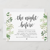 De nacht ervoor, Greenery, Rehearsal Dinner Kaart (Voorkant)